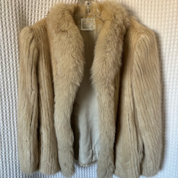 Vintage Mink Fur Coat Tan - Picture 4 of 13